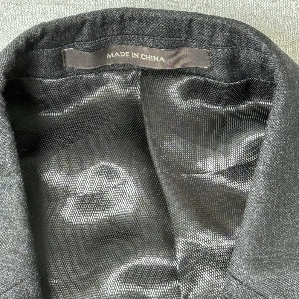 Tasso Elba Men's Sport Coat Blazer Size 40S Black / Dark Charcoal Wool Macy's